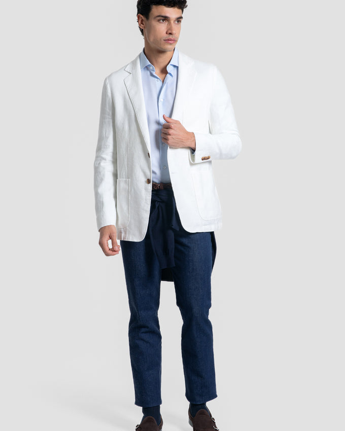 Americana de Lino Sport Blanca