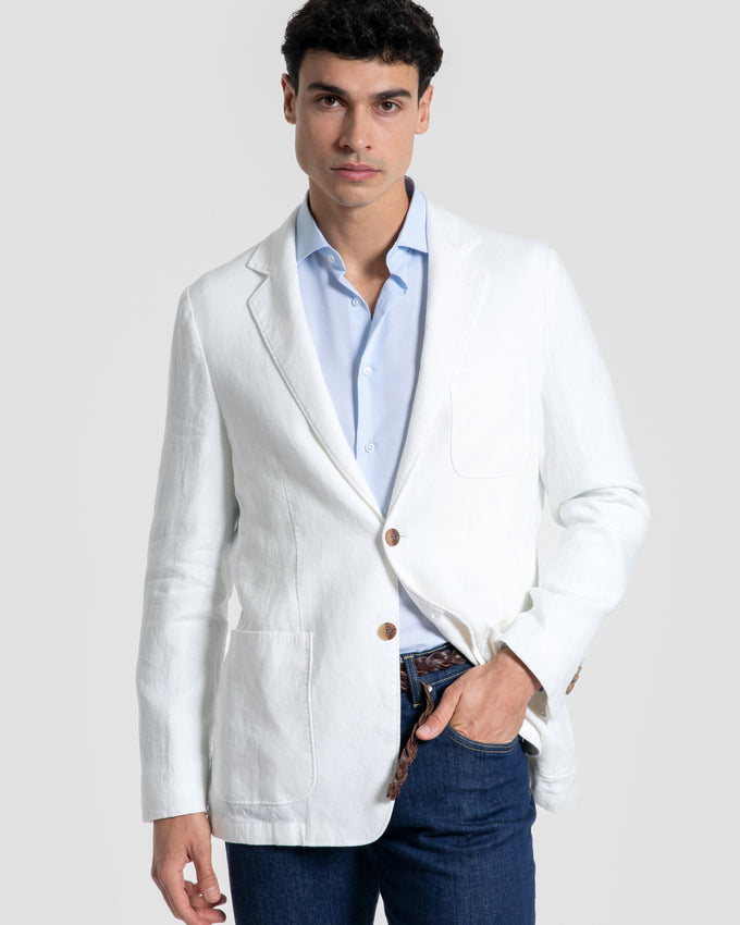 Americana de Lino Sport Blanca