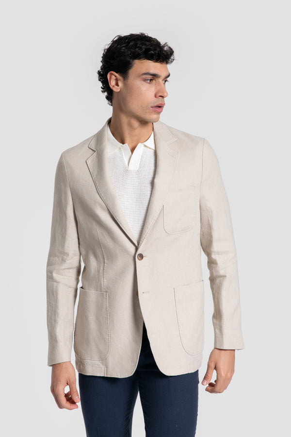 Americana de Lino Sport Hueso