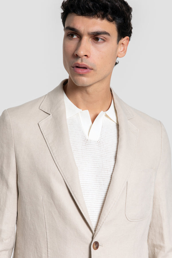 Americana de Lino Sport Hueso