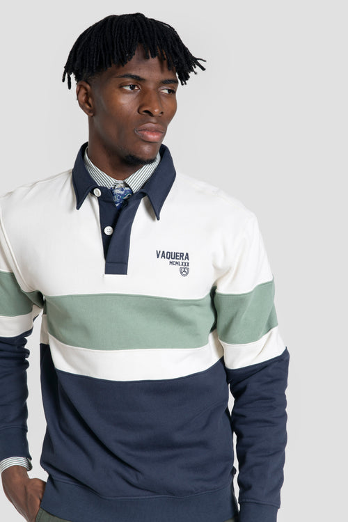 Sudadera Tricolor Rayas Arena - Huella