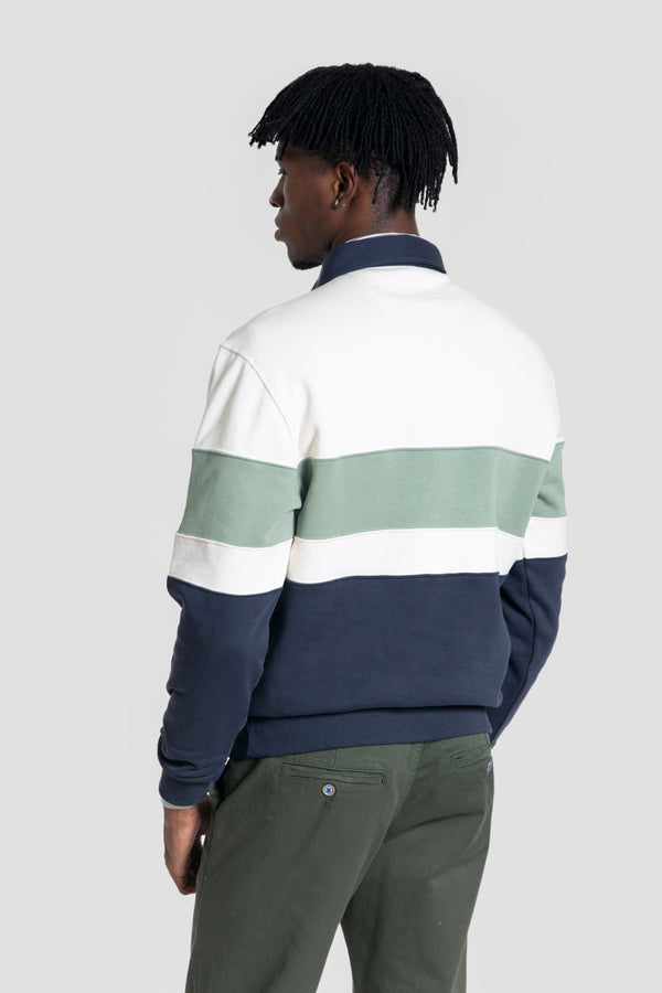 Sudadera Tricolor Rayas Arena - Huella