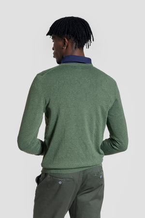Jersey Cuello Pico Kaki - Raíces