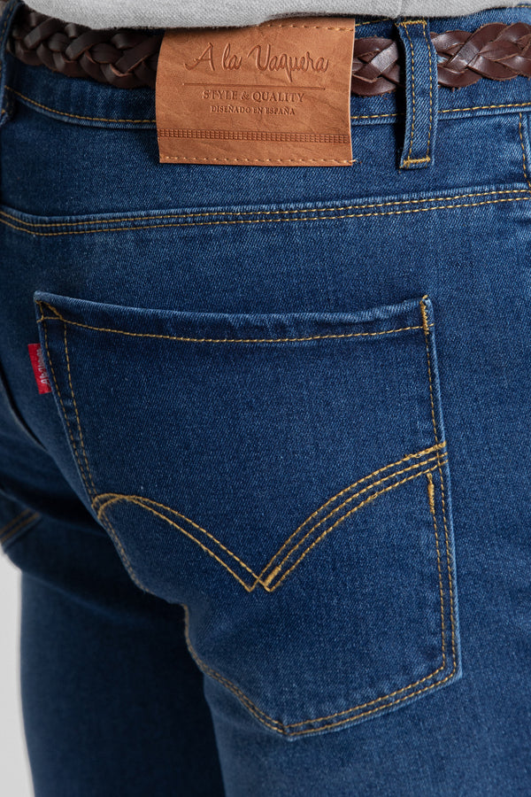 Vaquero Lavado Azul Medio