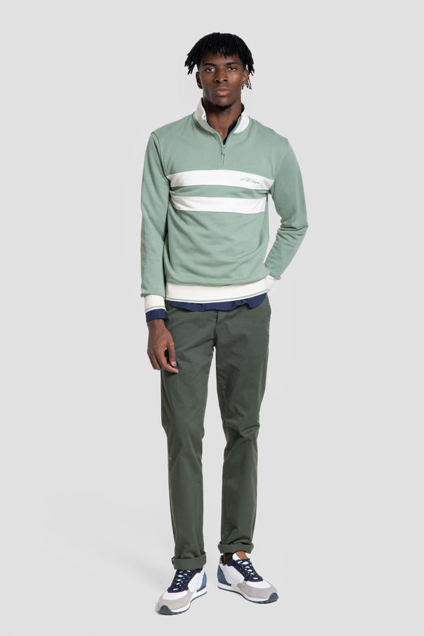 Sudadera Rayas Verde Menta - Huella