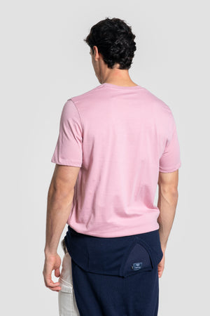 Camiseta V Étnica Rosa