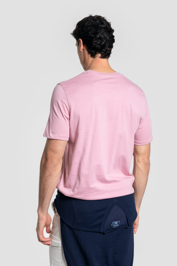 Camiseta V Étnica Rosa