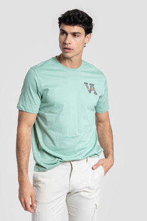 Camiseta V Étnica Verde