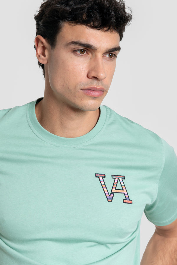Camiseta V Étnica Verde
