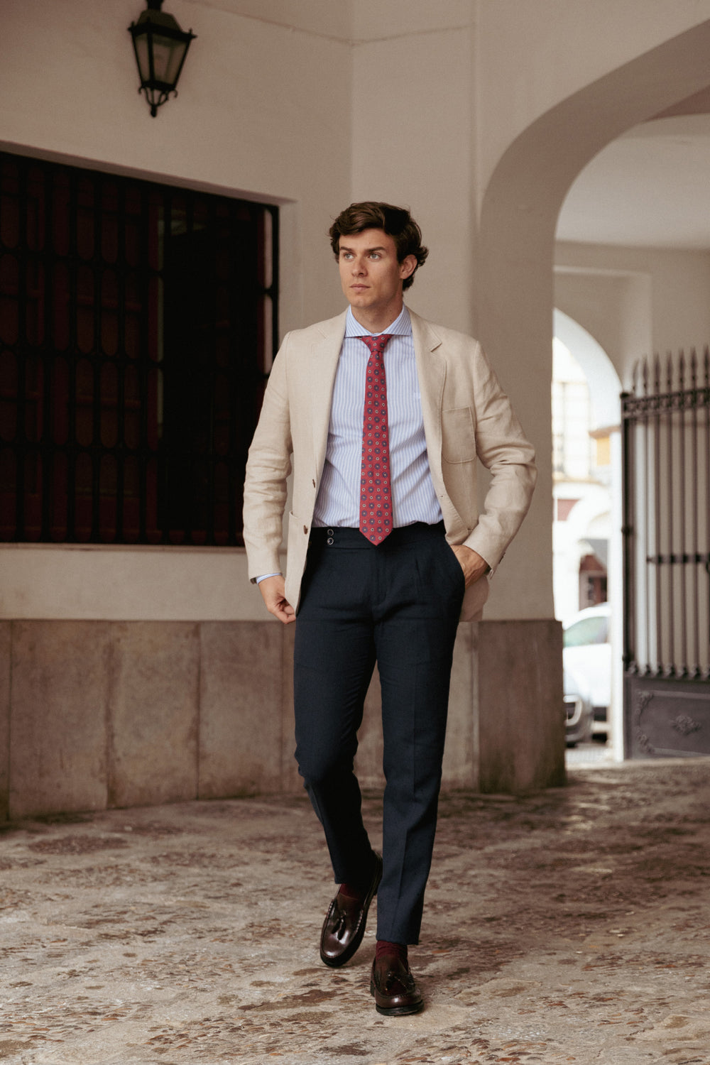 Americana de Lino Sport Hueso