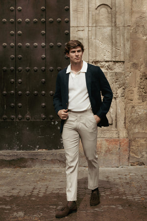 Americana de Lino Sport Azul Marino