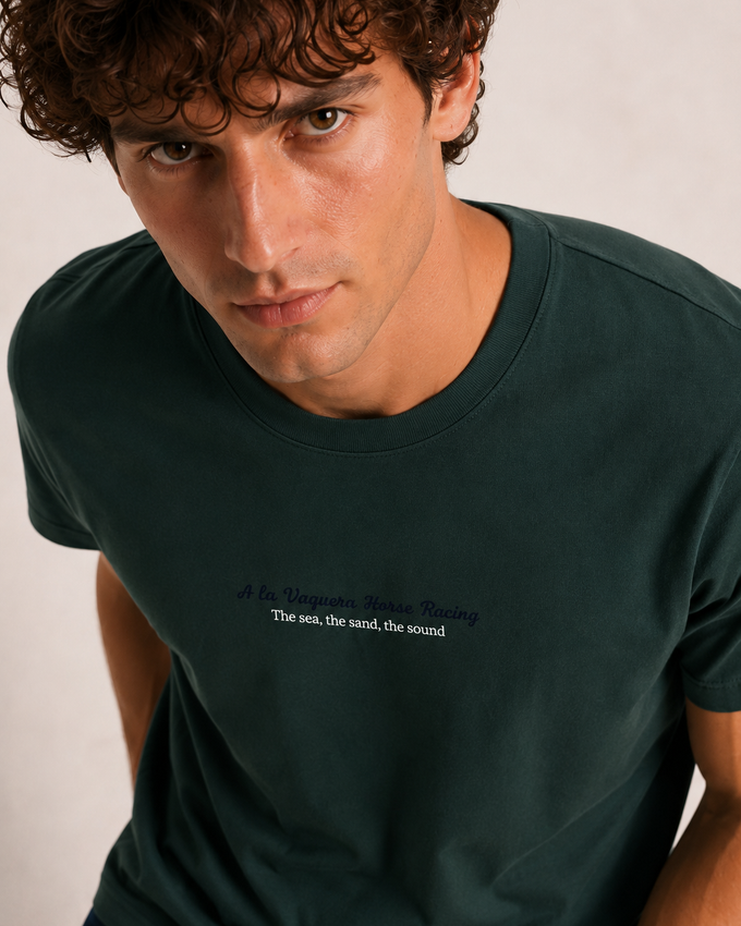 Camiseta Horse Racing Verde