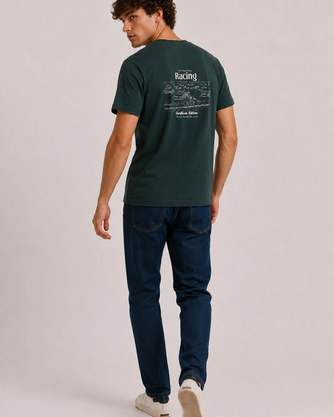 Camiseta Horse Racing Verde