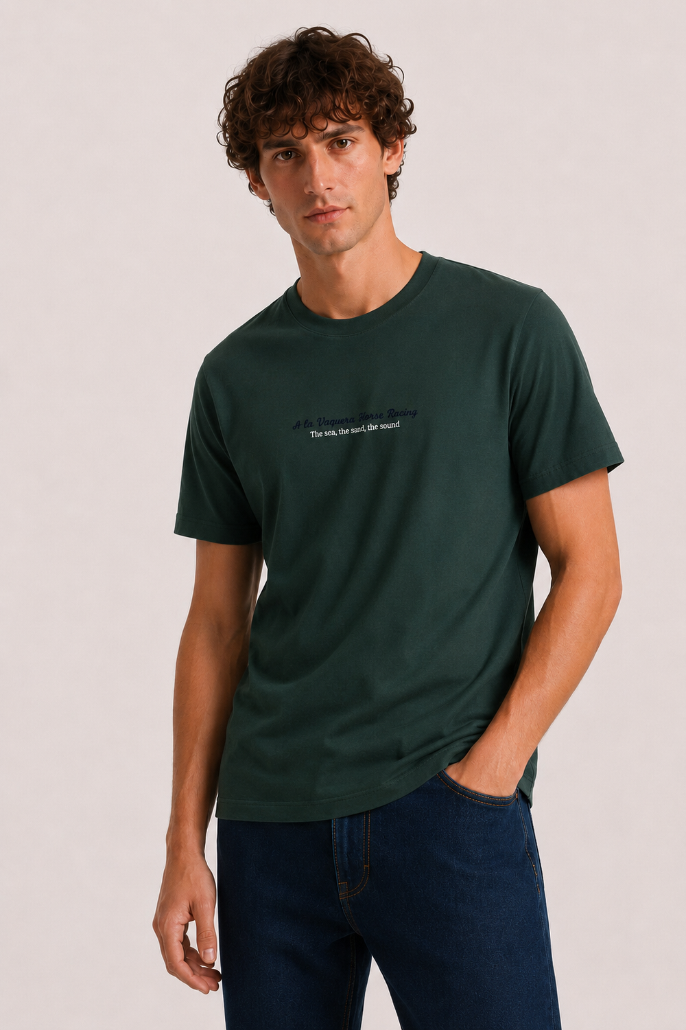 Camiseta Horse Racing Verde