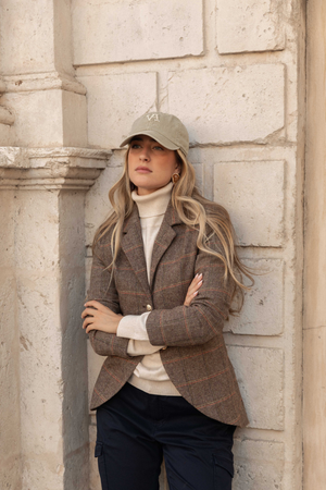 Chaqueta Tweed Marrón Cuadros