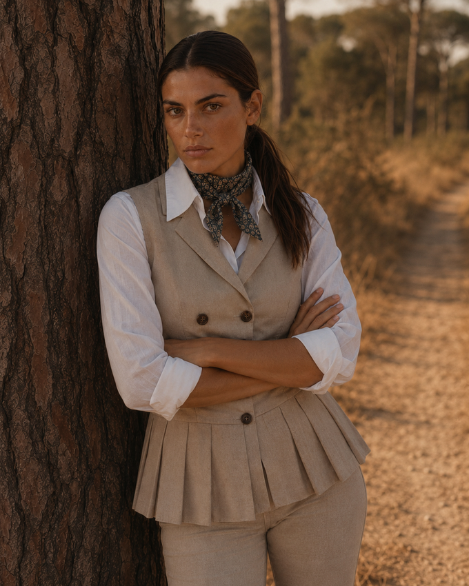 Chaleco de Mujer Cruzado Peplum