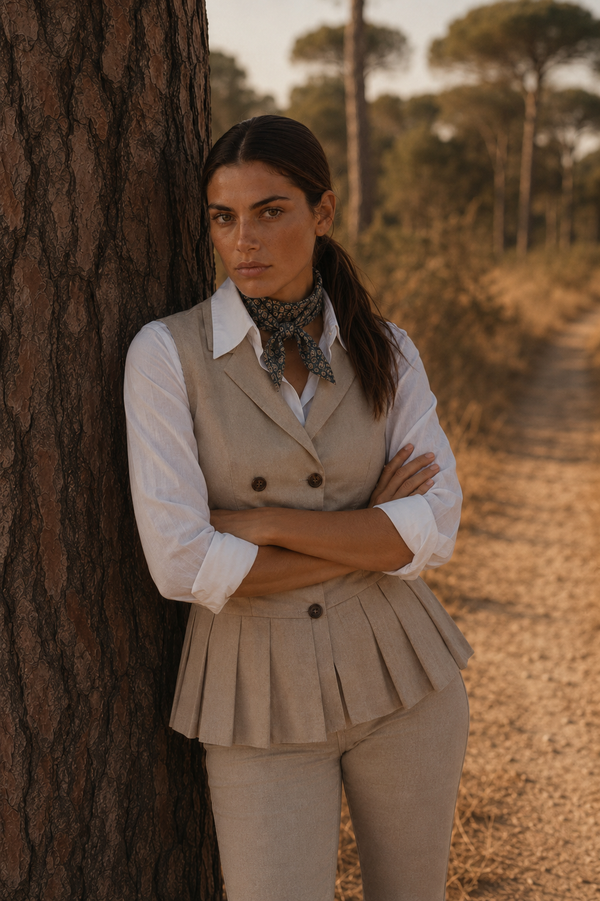 Chaleco de Mujer Cruzado Peplum