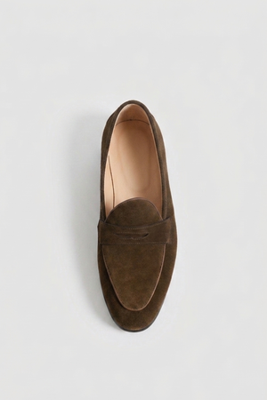 Mocassim de Camurça de Bico Redondo