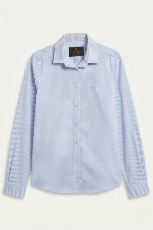 Camisa Oxford Rayas Celestes