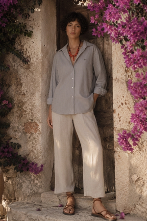 Camisa Oxford Rayas Marino