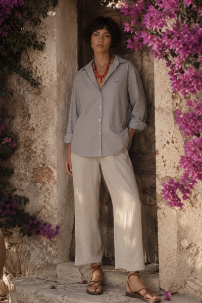 Camisa Oxford Rayas Marino