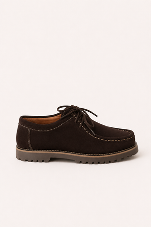Zapato Serraje Marrón Oscuro Suela Track