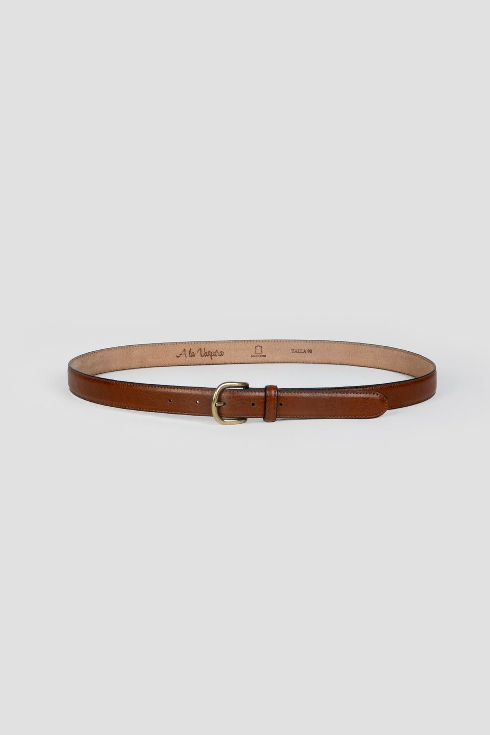 Cinturon Fino Venas Camel