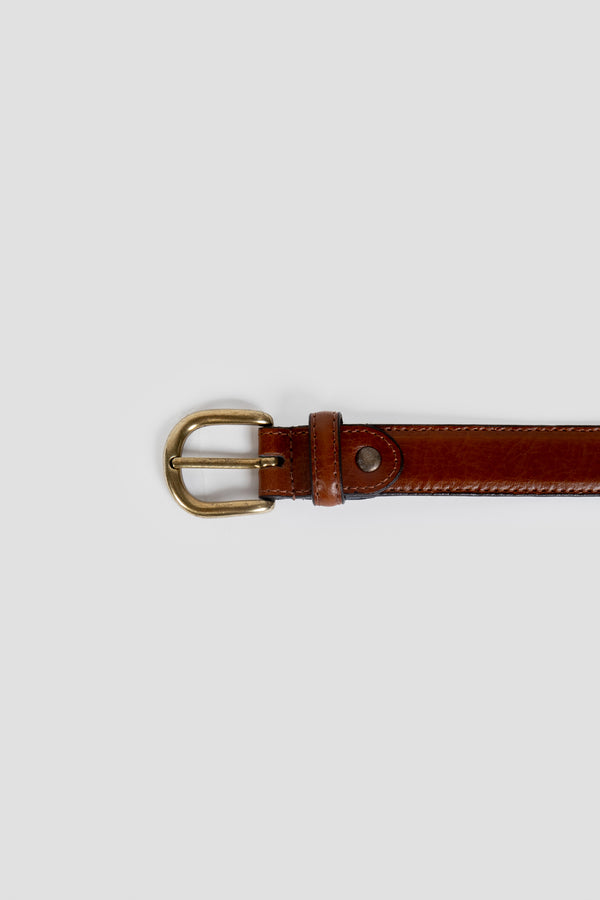 Cinturon Fino Venas Camel
