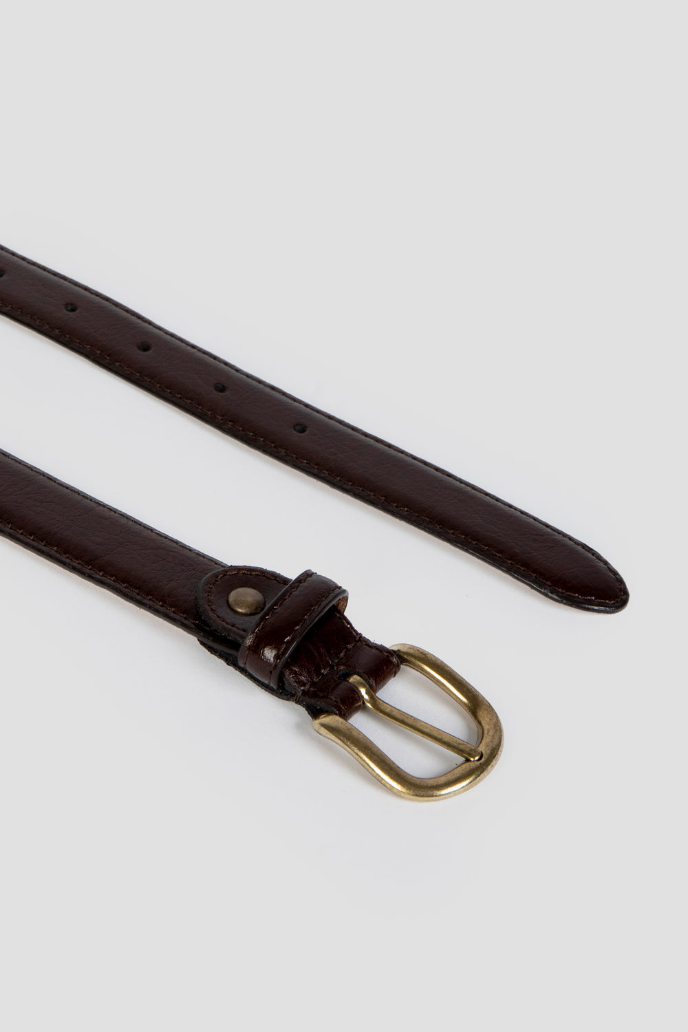 Cinturon Fino Venas Marron