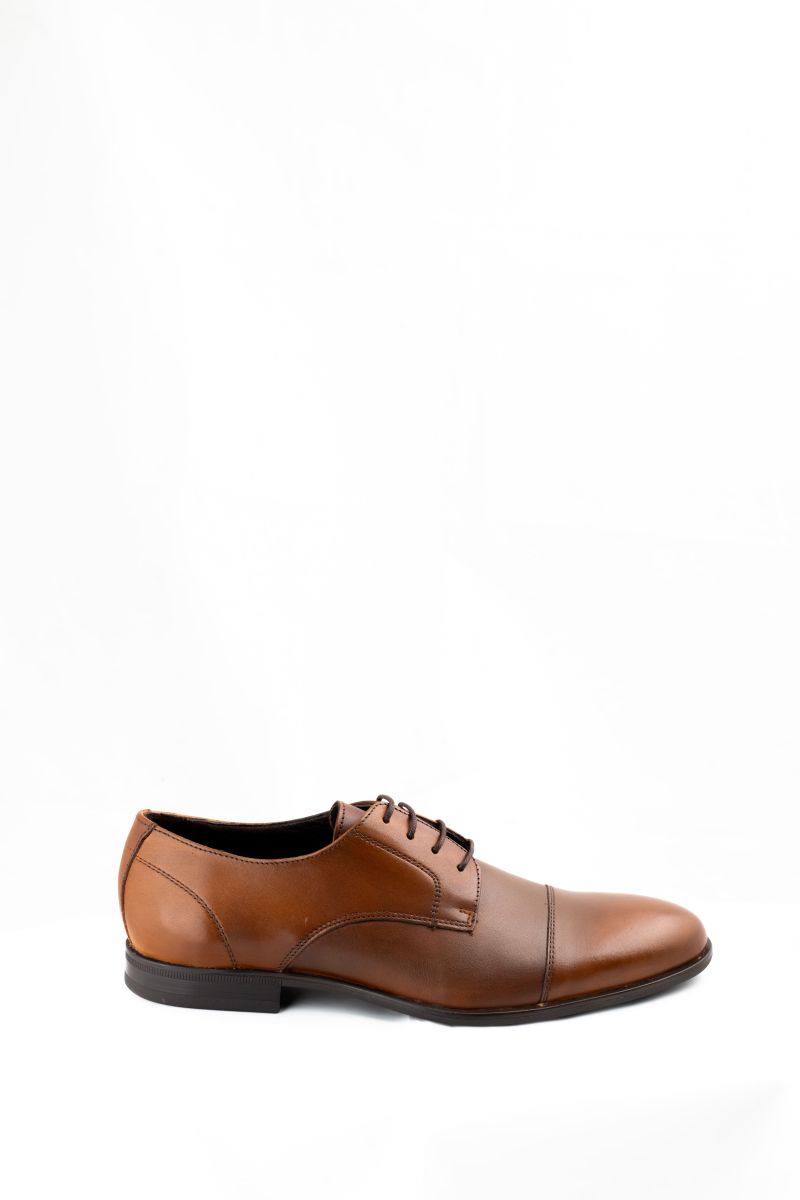 BROWN LACE-UP DRESS SHOE