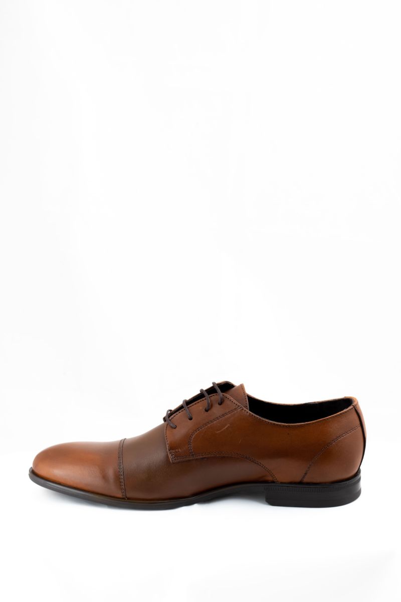 BROWN LACE-UP DRESS SHOE