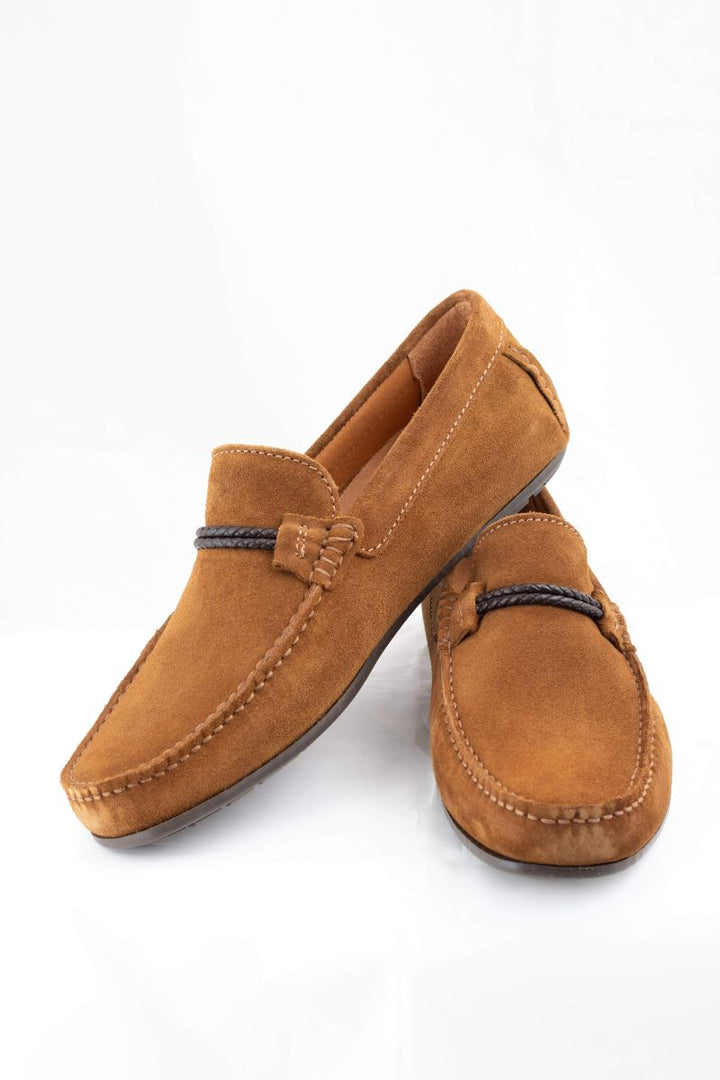 CAMEL SUEDE LOAFERS