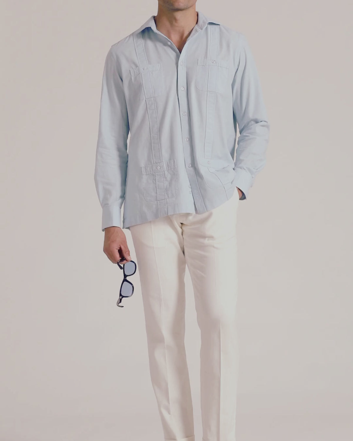 Guayabera Celeste