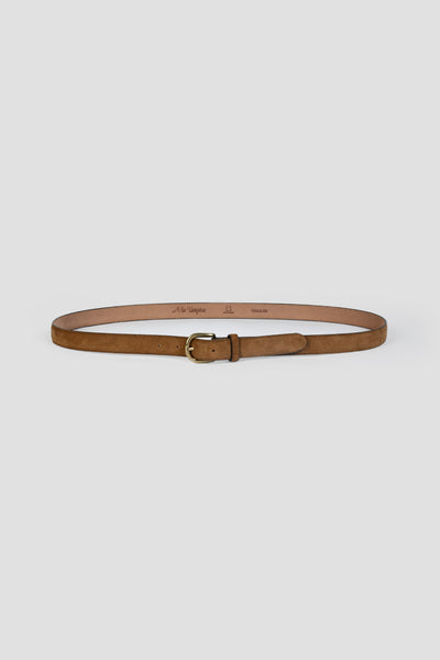 Camel Suede Thin Belt
