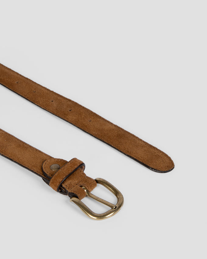 Camel Suede Thin Belt