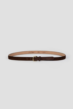 Cinturon Fino Serraje Marron