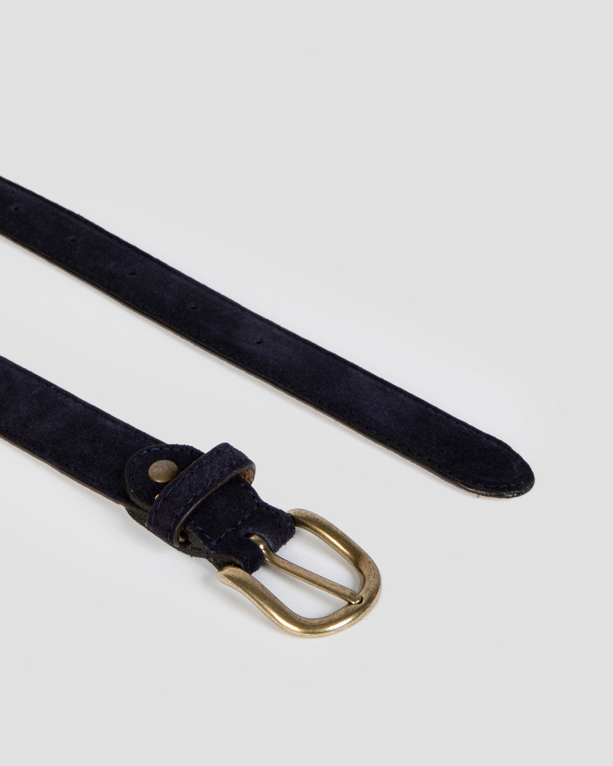 Navy Suede Thin Belt