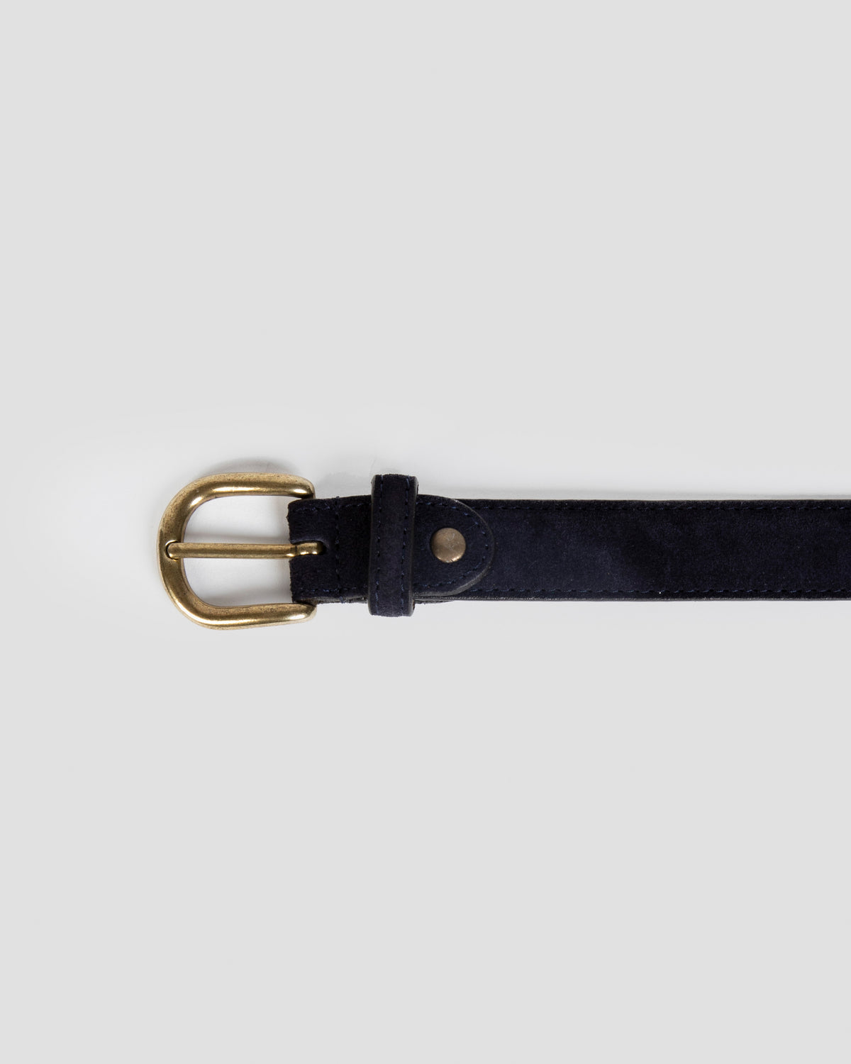 Navy Suede Thin Belt